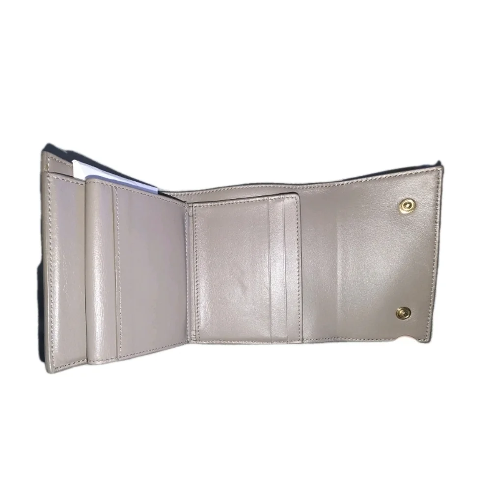 Celine Gray Leather Trifold Wallet
